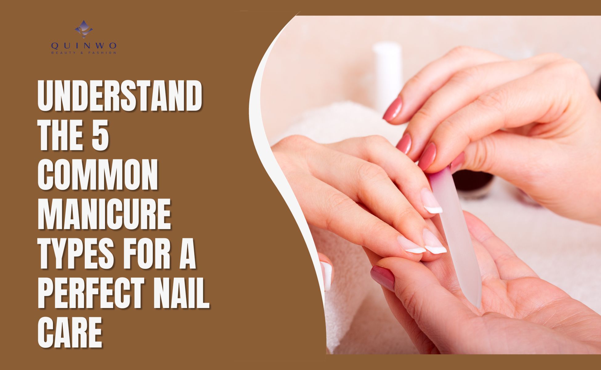 Nail shape type with different manicure big Vector Image